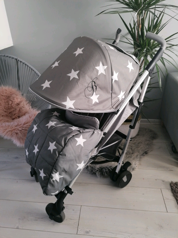 my babiie mb51 grey stars